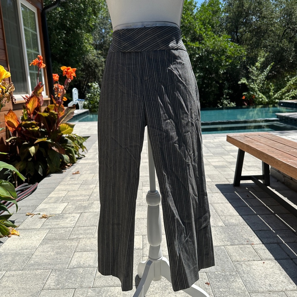 Alvin Valley Gray Wide Leg Crop Pants High Waisted